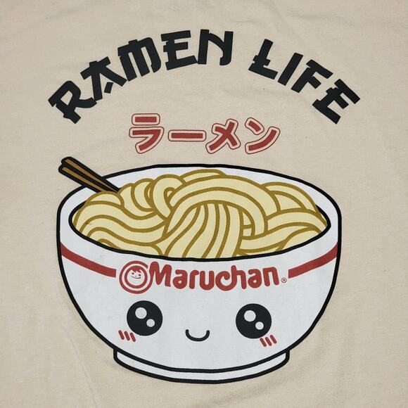 Maruchan LS Beige Unisex Tee "Ramen Life" Size Junior XL - Picture 2 of 5